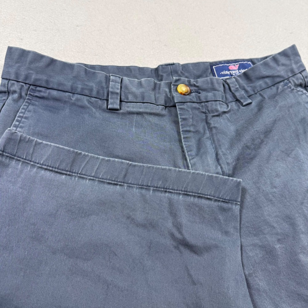 Vineyard Vines Mens Breaker Shorts Navy Blue Chino Cotton Twill 9‎ Inch Inseam